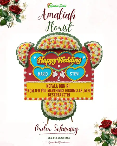 Papan Bunga Pernikahan Kayuambon